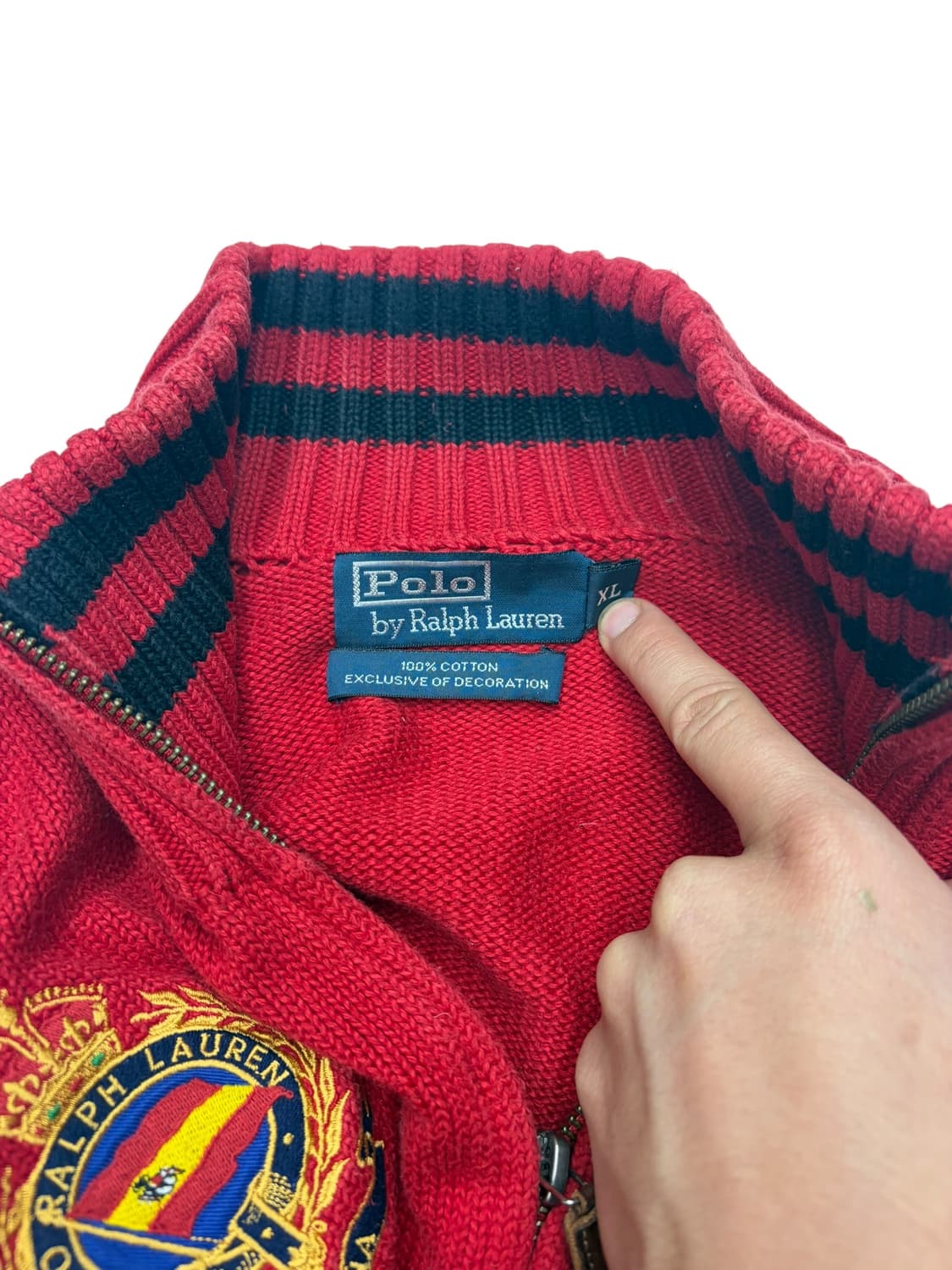 Polo Ralph Lauren 빅포니 MADRID 집업 니트 XL 상품이미지6