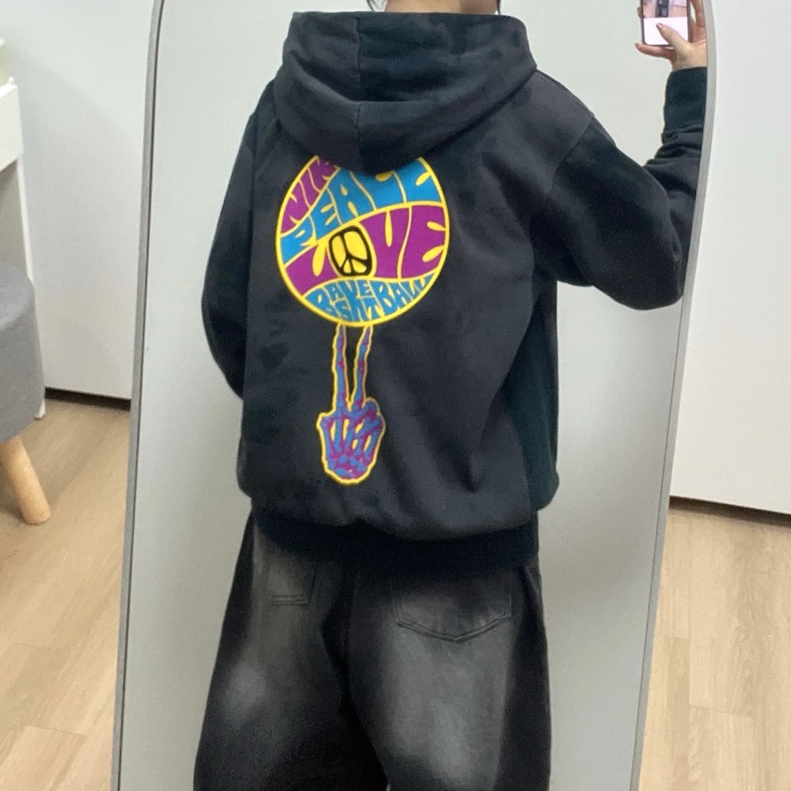 나이키 하드우드 백로고 다이 풀오버 후드티 상품이미지1