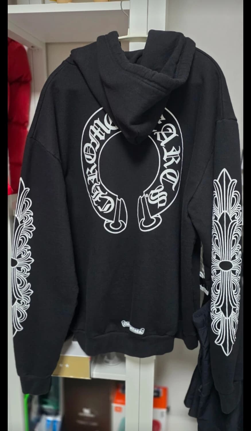 크롬하츠 홀스슈 후드블랙 L사이즈 상품이미지2