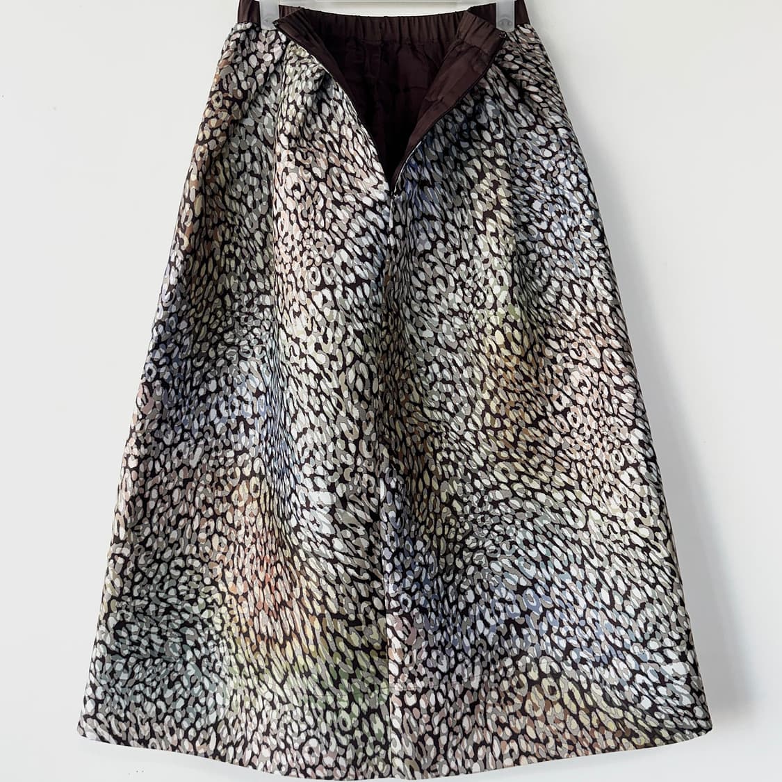 르베이지 패턴 밴딩 롱 스커트 상품이미지3