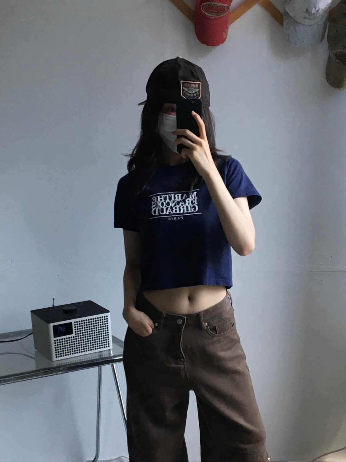 마리떼 중앙로고 라운드넥 반팔티 상품이미지2