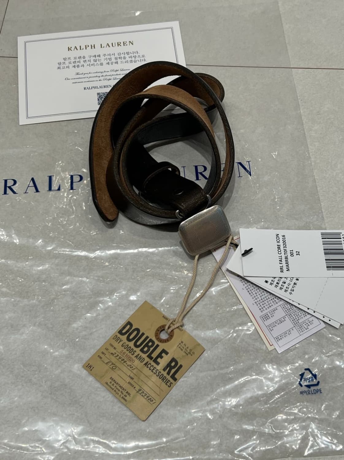 더블알엘 빈센스 벨트 블랙 32 상품이미지1