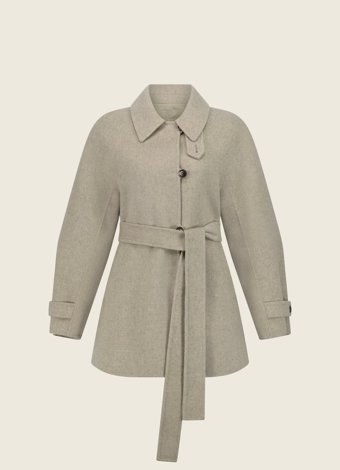 유메르 베일리 캐시미어 하프코트 문베이지 상품이미지1