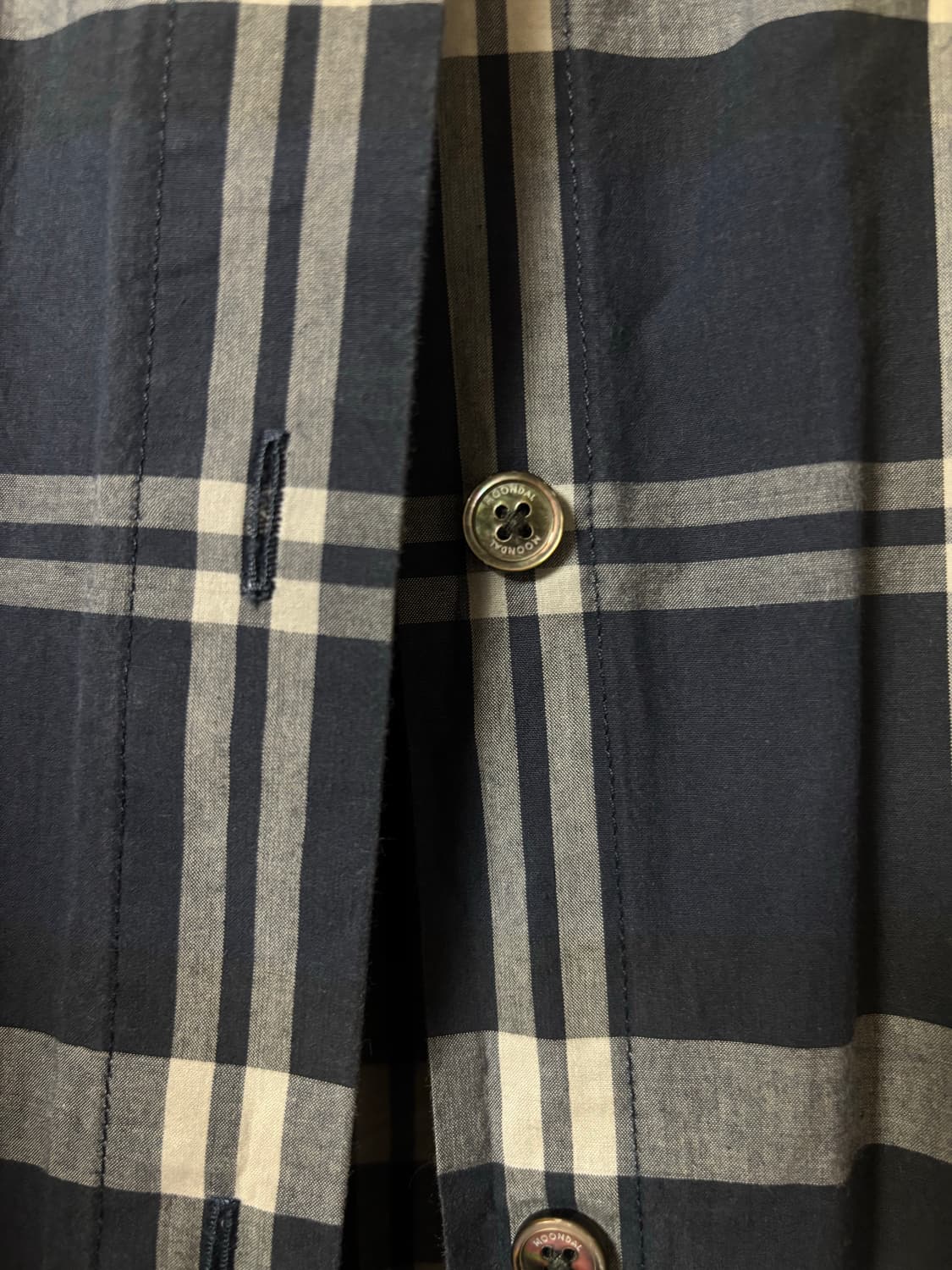 문달 Moondal Frank Cotton Shirts 네이비 체크 셔츠 상품이미지7