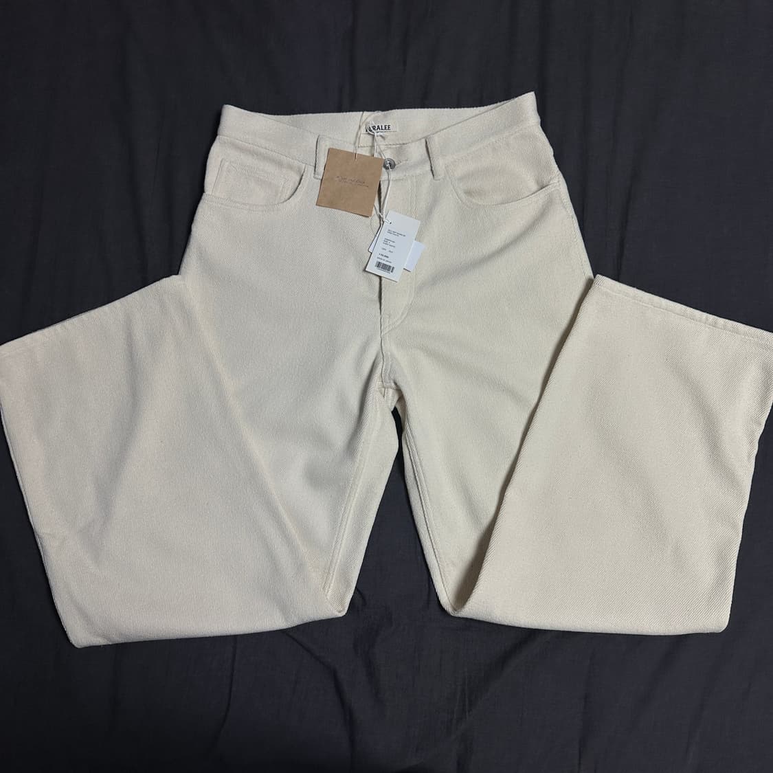 [4] AURALEE 오라리 실크 넵 데님 5P 와이드 팬츠 상품이미지3