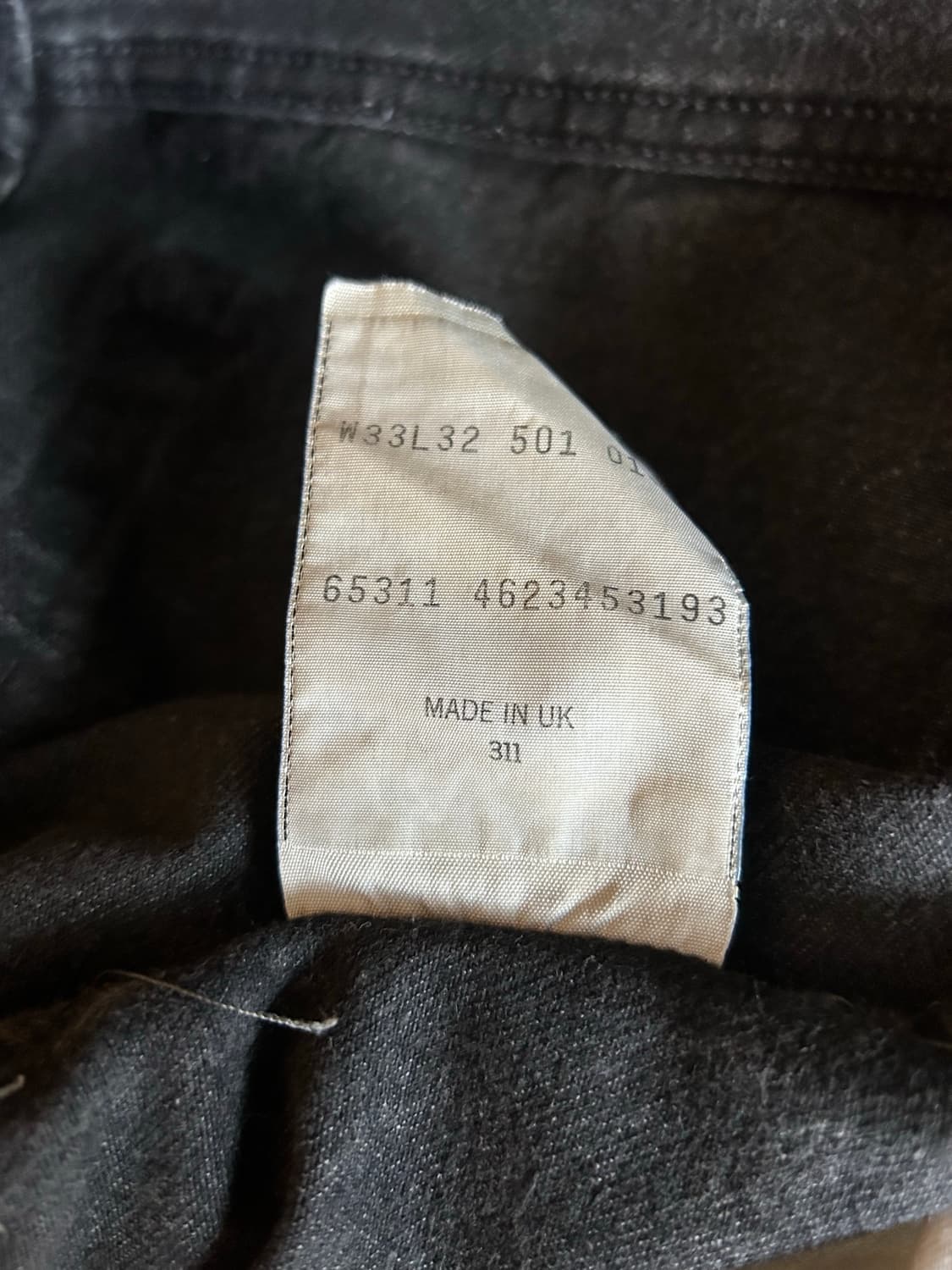 90‘s 리바이스501 블랙진33(32)in 상품이미지7