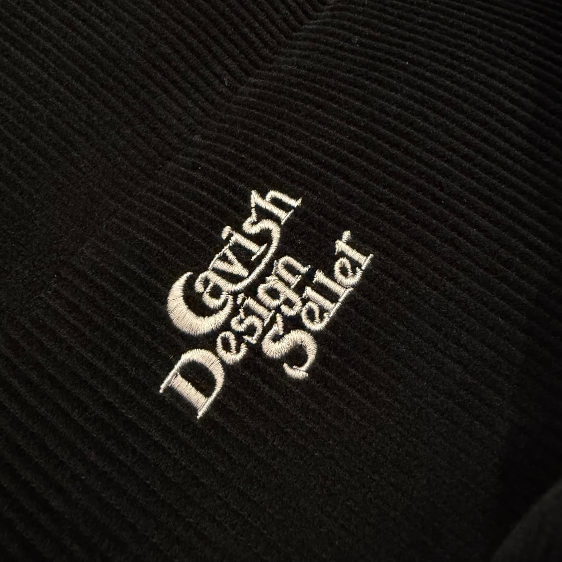 [L] Cavish Design Seller 검정 코듀로이 패딩 B247 상품이미지4