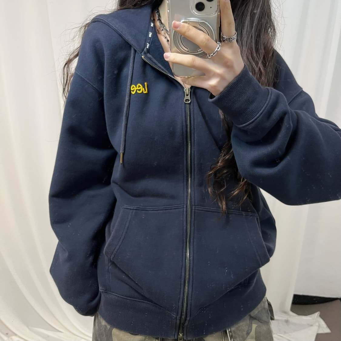LEE Navy Hoodie Zip-up 상품이미지3