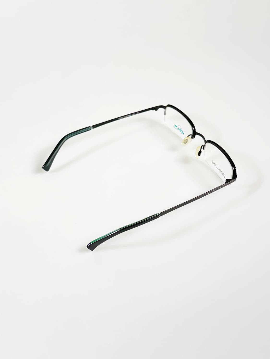 KIPLING 블랙 반무테 스퀘어 메탈 빈티지 안경 상품이미지4
