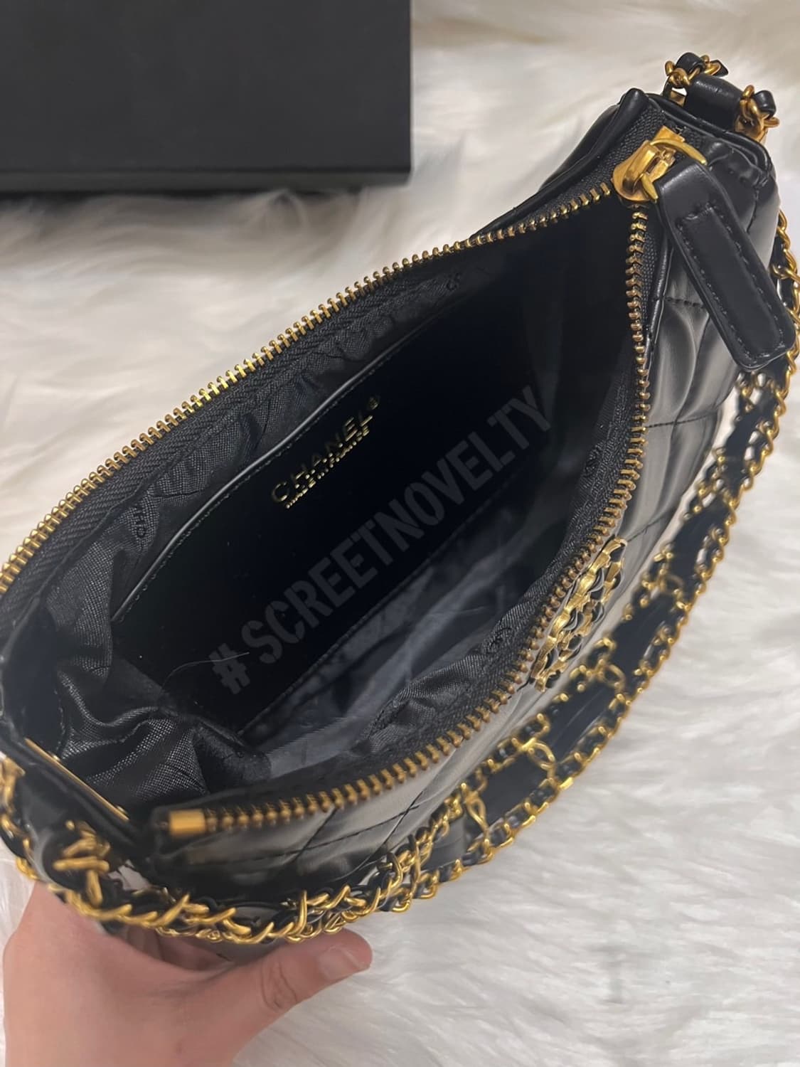 샤넬뷰티 램스킨 골드체인 호보백 퀄팅 숄더백 VIP 상품이미지7