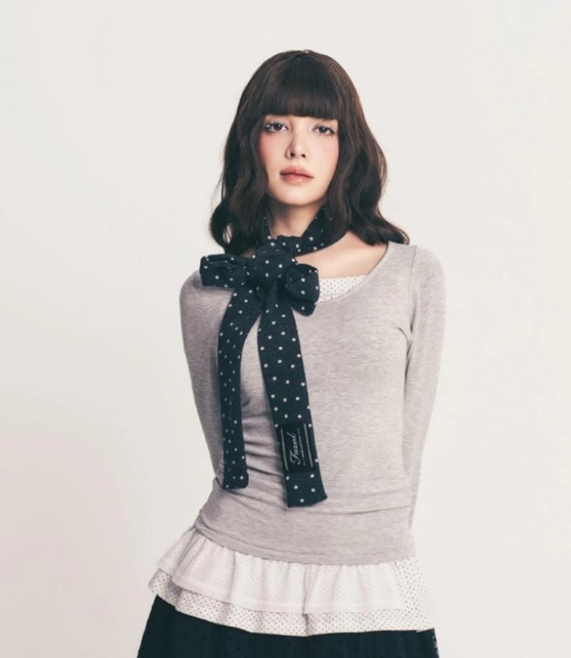 starry long scarf / charcoal 상품이미지4