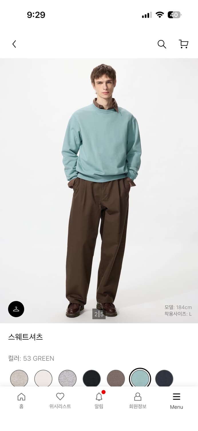 유니클로 스웨트셔츠 L 상품이미지3