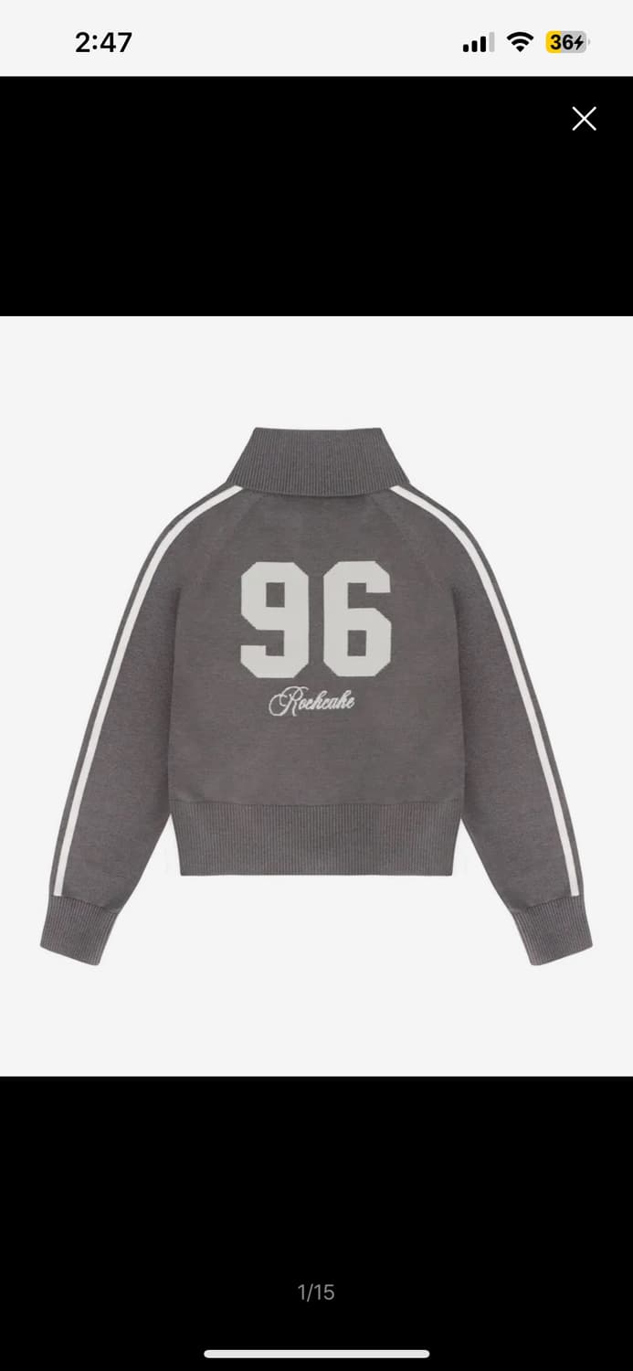 락케이크 Sports 96 Full Zip Cardigan 그레이 상품이미지1