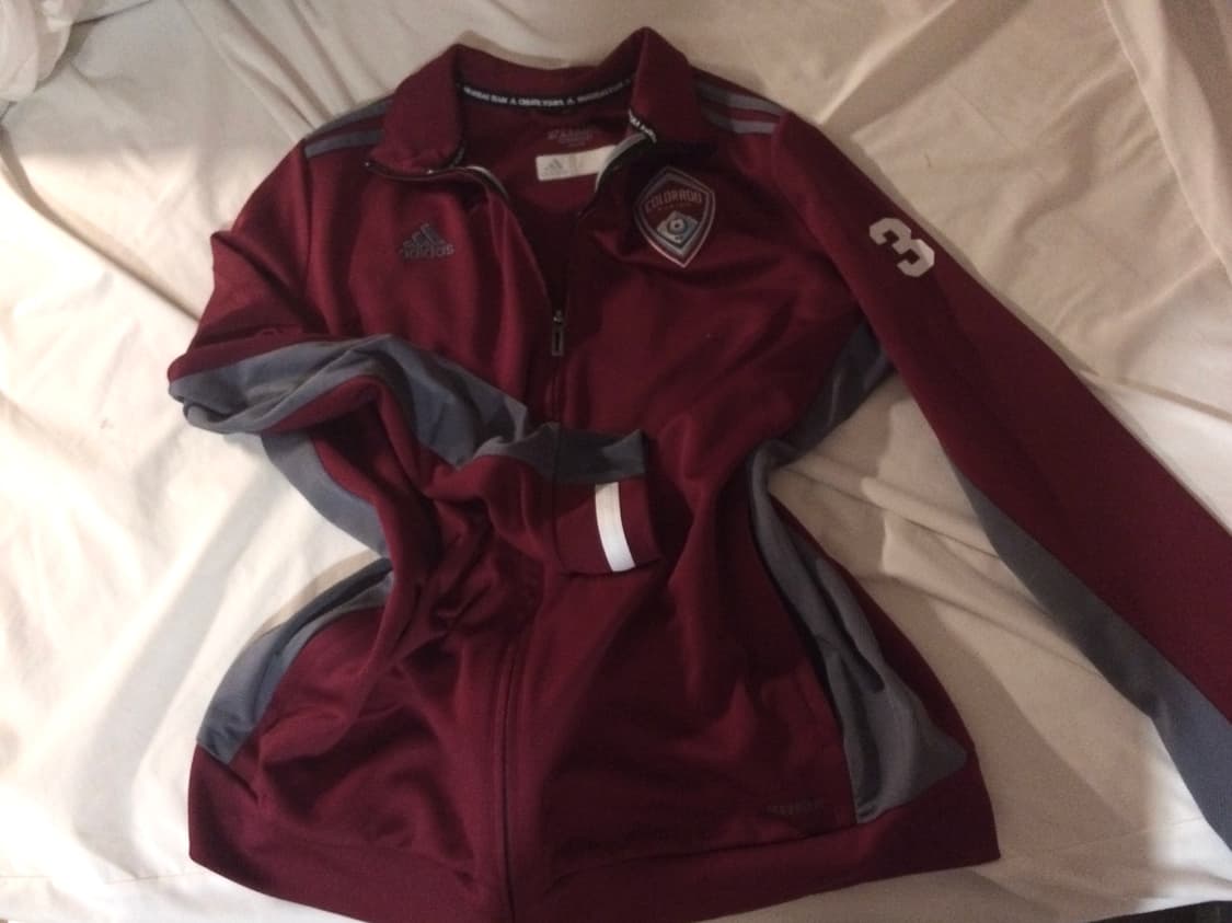 아디다스 버건디 져지 그레이 올드스쿨 집업 상품이미지1