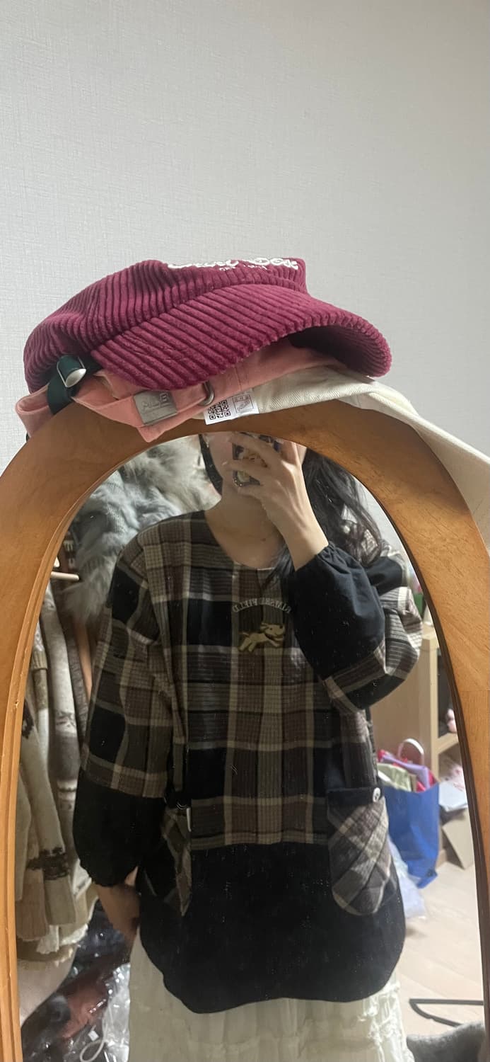 모리걸 빈티지 강아지 체크 블라우스 🤎🐶 상품이미지7