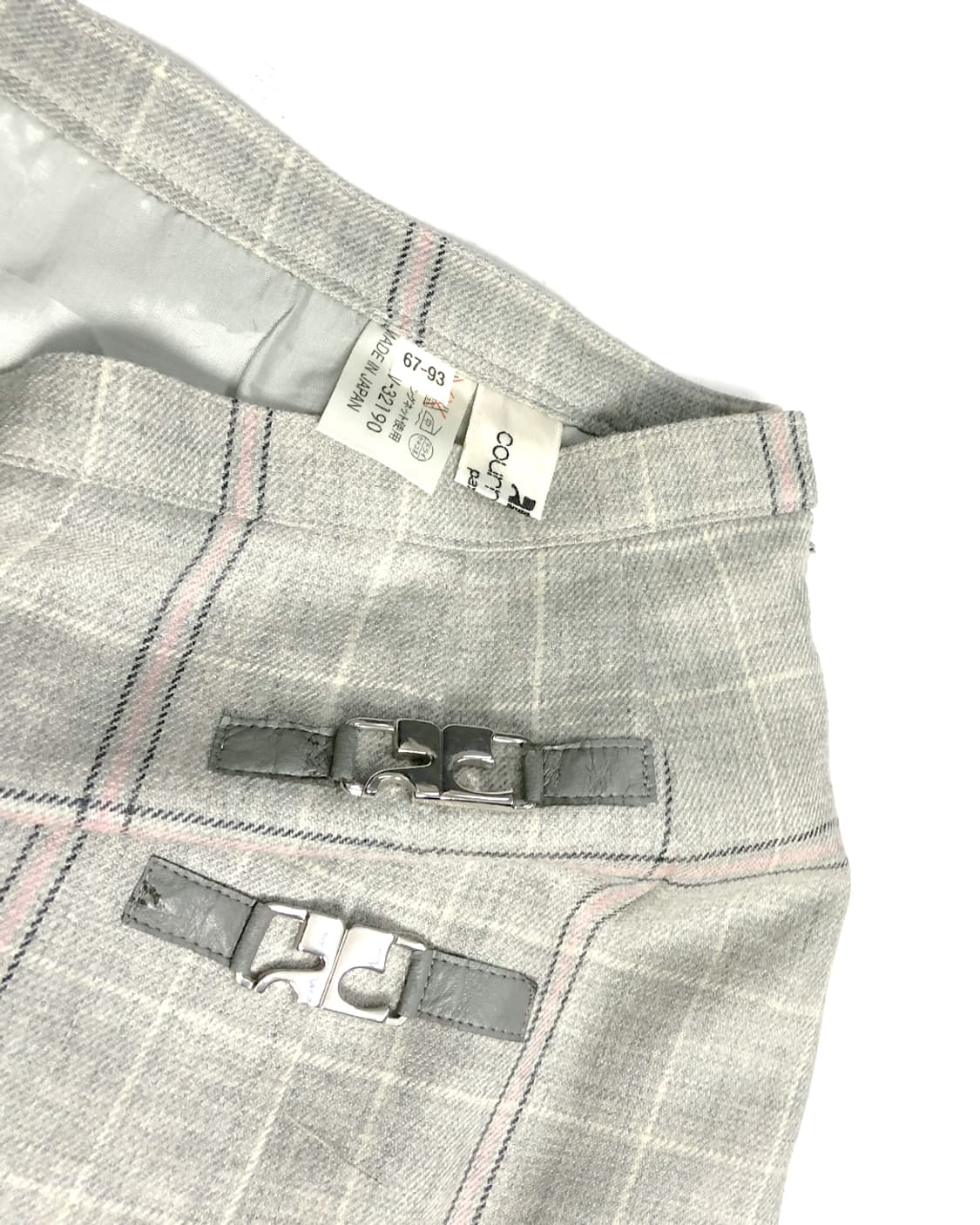 Courreges 체크 미디 스커트  상품이미지7