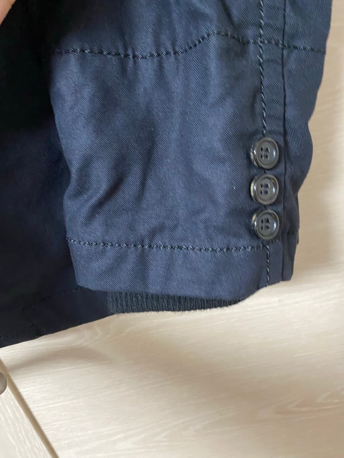 꼼데가르송 옴므 3버튼 지퍼 코튼 블레이져 M사이즈 상품이미지5