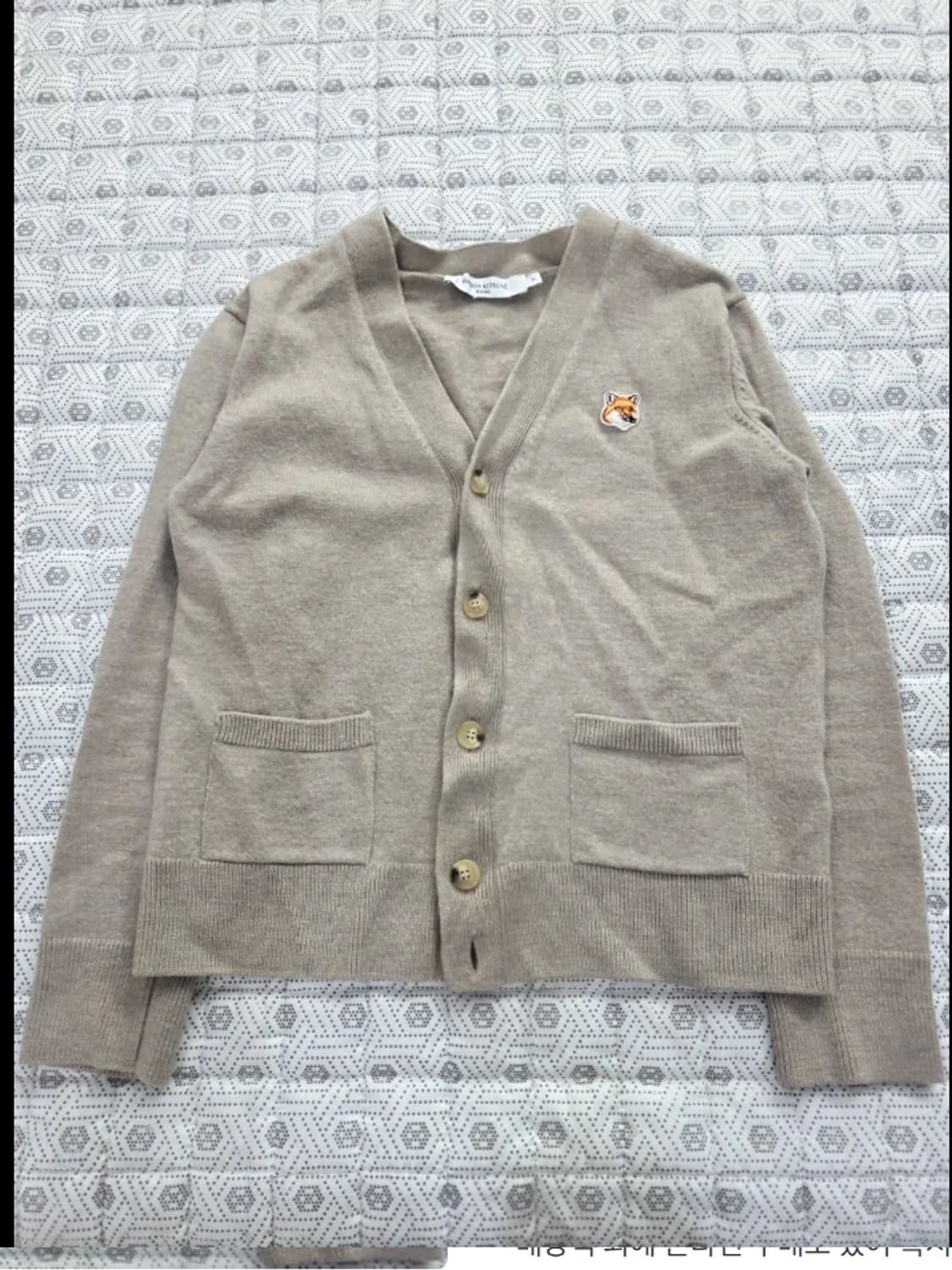 정품 메종키츠네 폭스 패치 가디건 ~55 상품이미지3