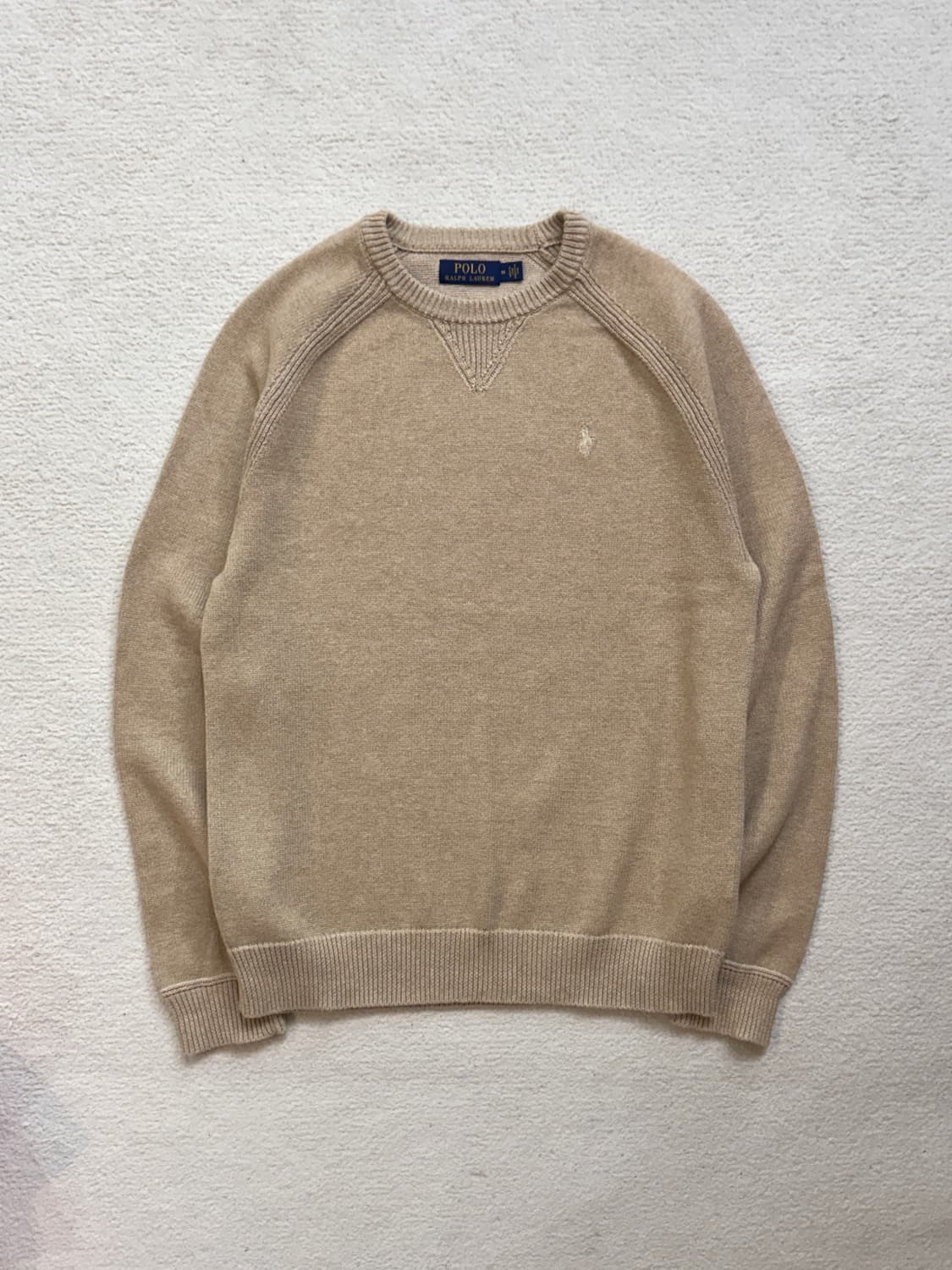 폴로 오트밀 레글런 니트 맨투맨 상품이미지2