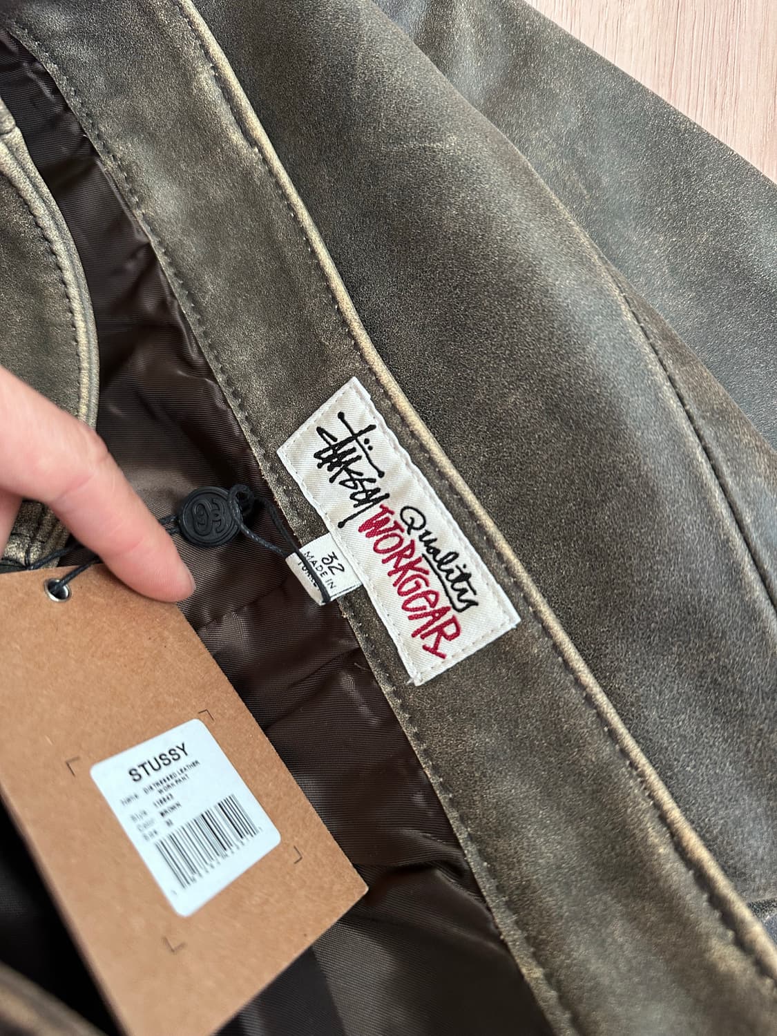 스투시레더팬츠Work Pant Distressed Leather32 상품이미지7