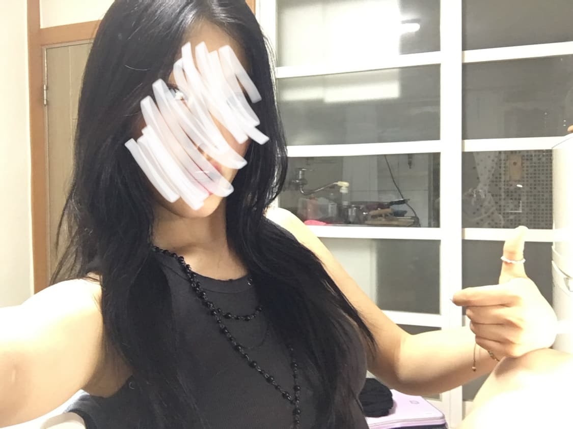 블랙 드롭 목걸이 상품이미지3