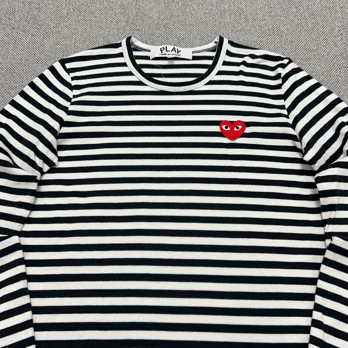 꼼데가르송 우먼스 스트라이프 보더티(M) 상품이미지4