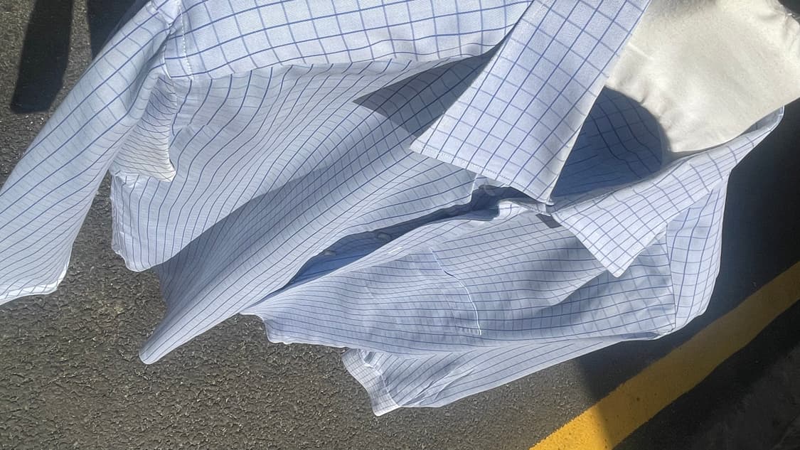 [최고급] 에르메네질도 제냐(Zegna) 블루 체크 드레스 셔츠 (105 상품이미지7
