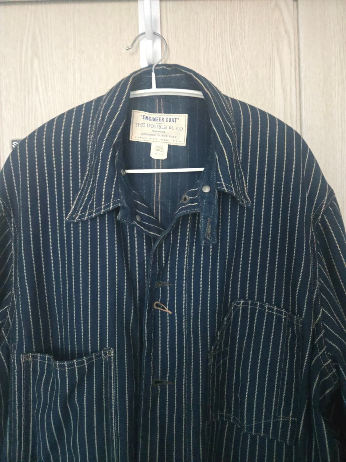 rrl 25ss 스트라이프 엔지니어 코트 와바시 커버올 상품이미지1