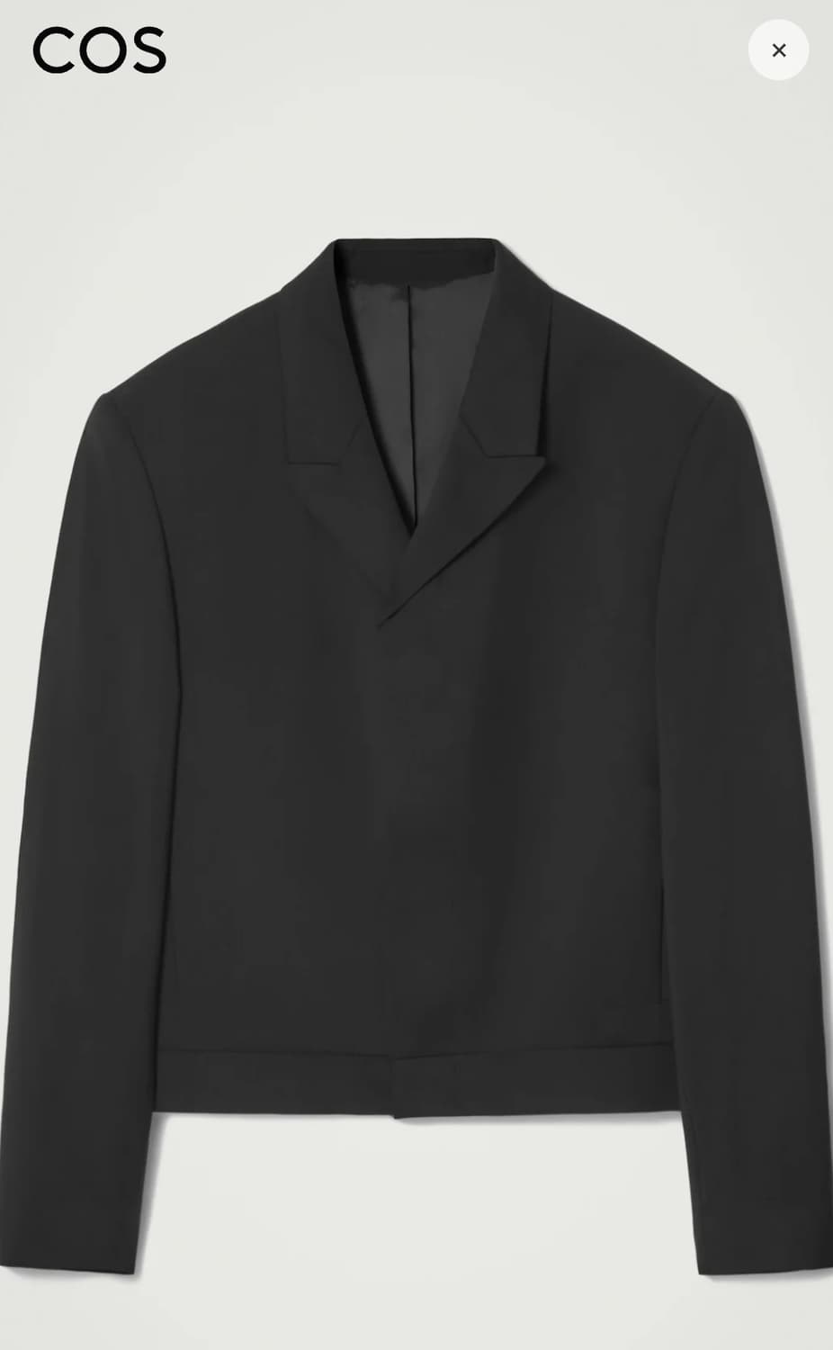 COS 울 테일러드 크롭 자켓 블랙 46(M) 상품이미지1
