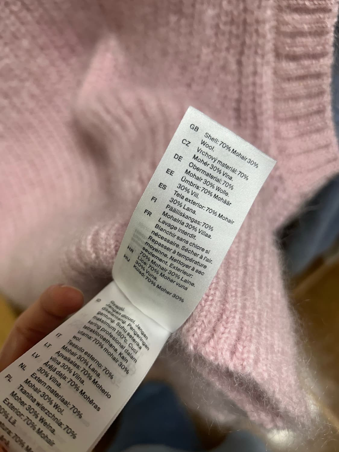 COS(코스) 모헤어 니트 베스트 베이비핑크 XS 상품이미지4