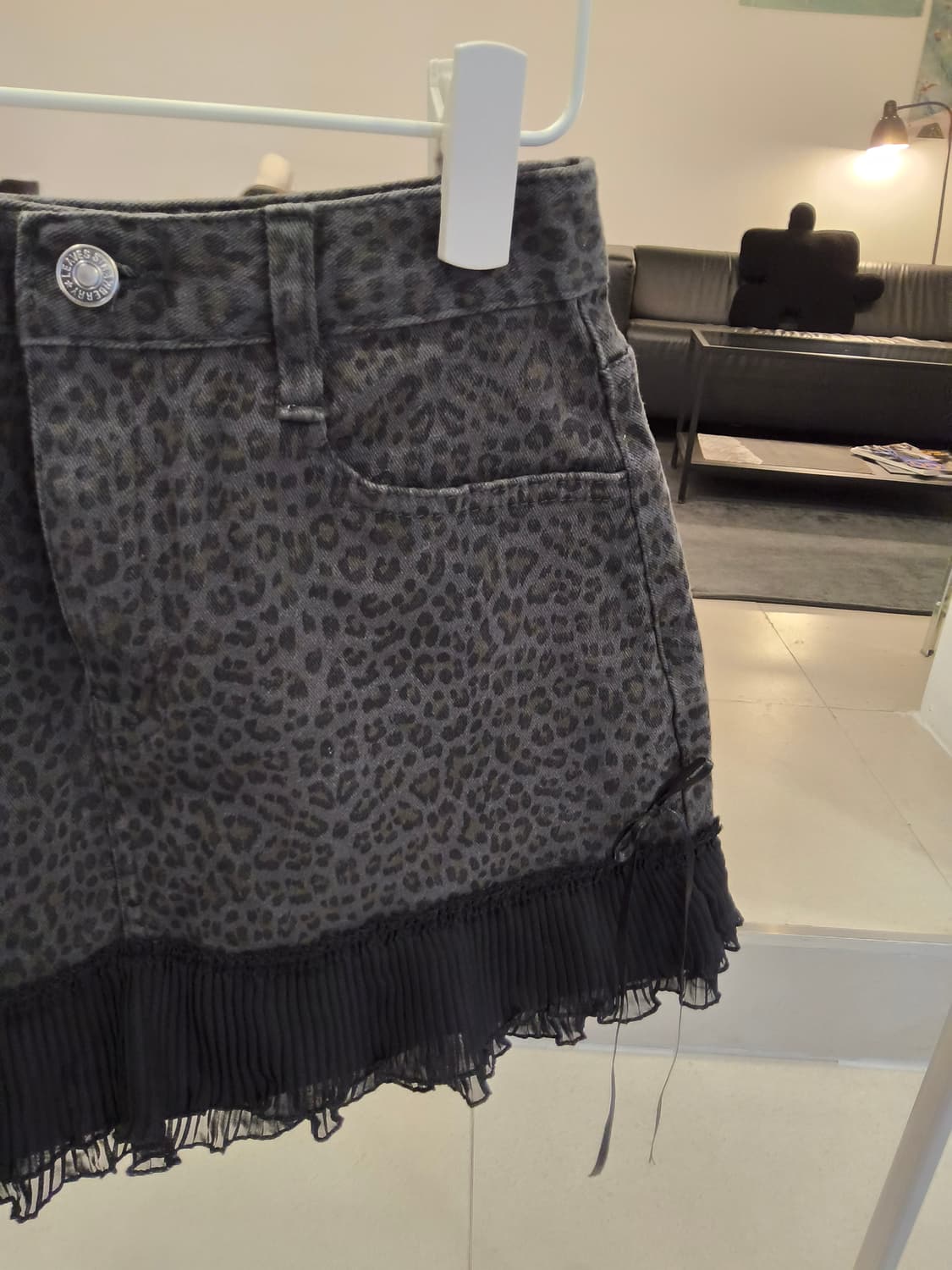 레오파드 프릴 미니스커트 상품이미지4