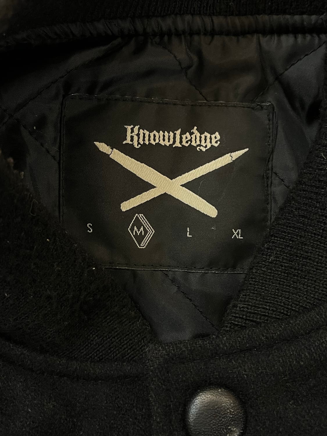 Knowledge 바시티 자켓 블랙 M #csz1161 상품이미지5