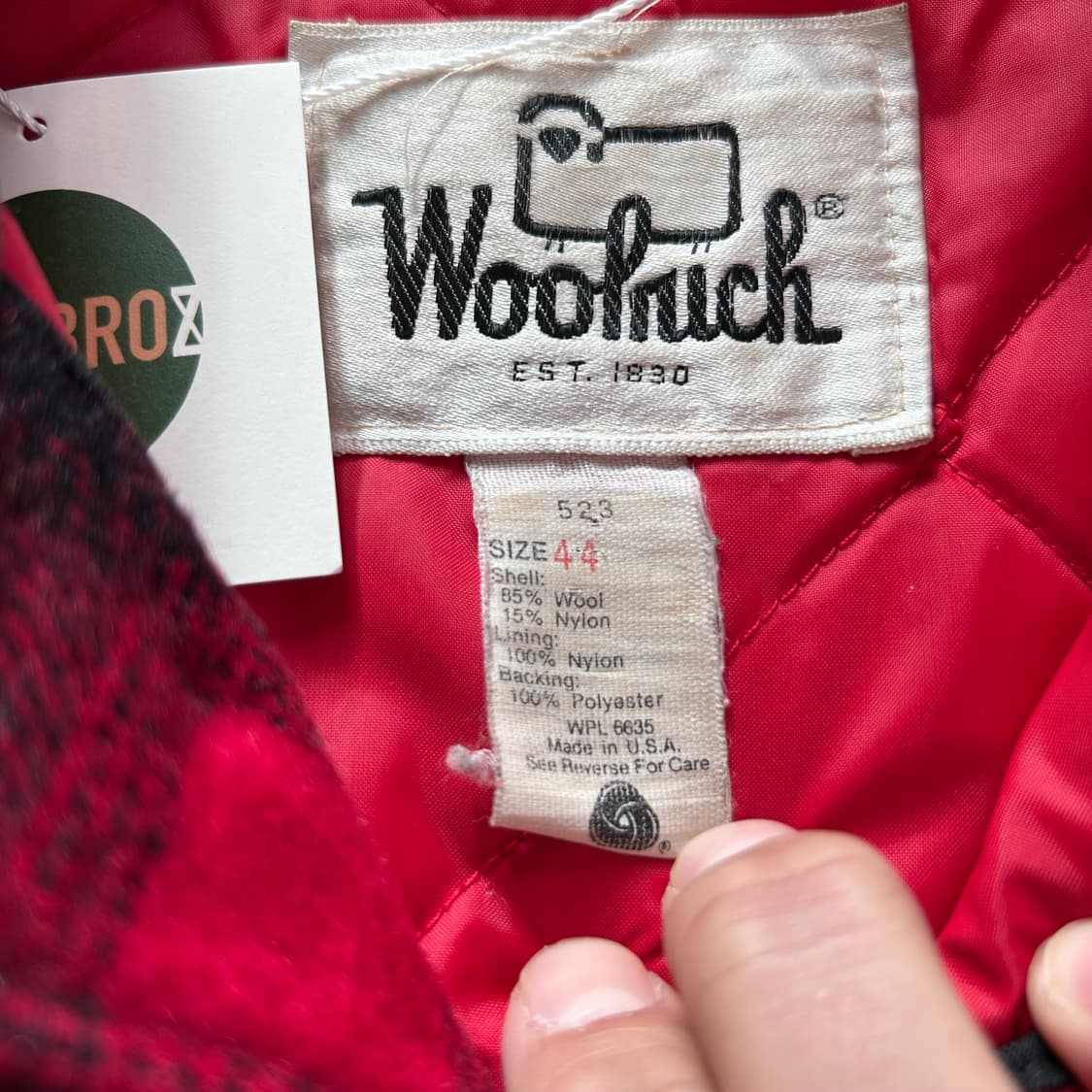 울리치 버팔로 체크 매키노 크루저 코트 USA 60s 상품이미지8