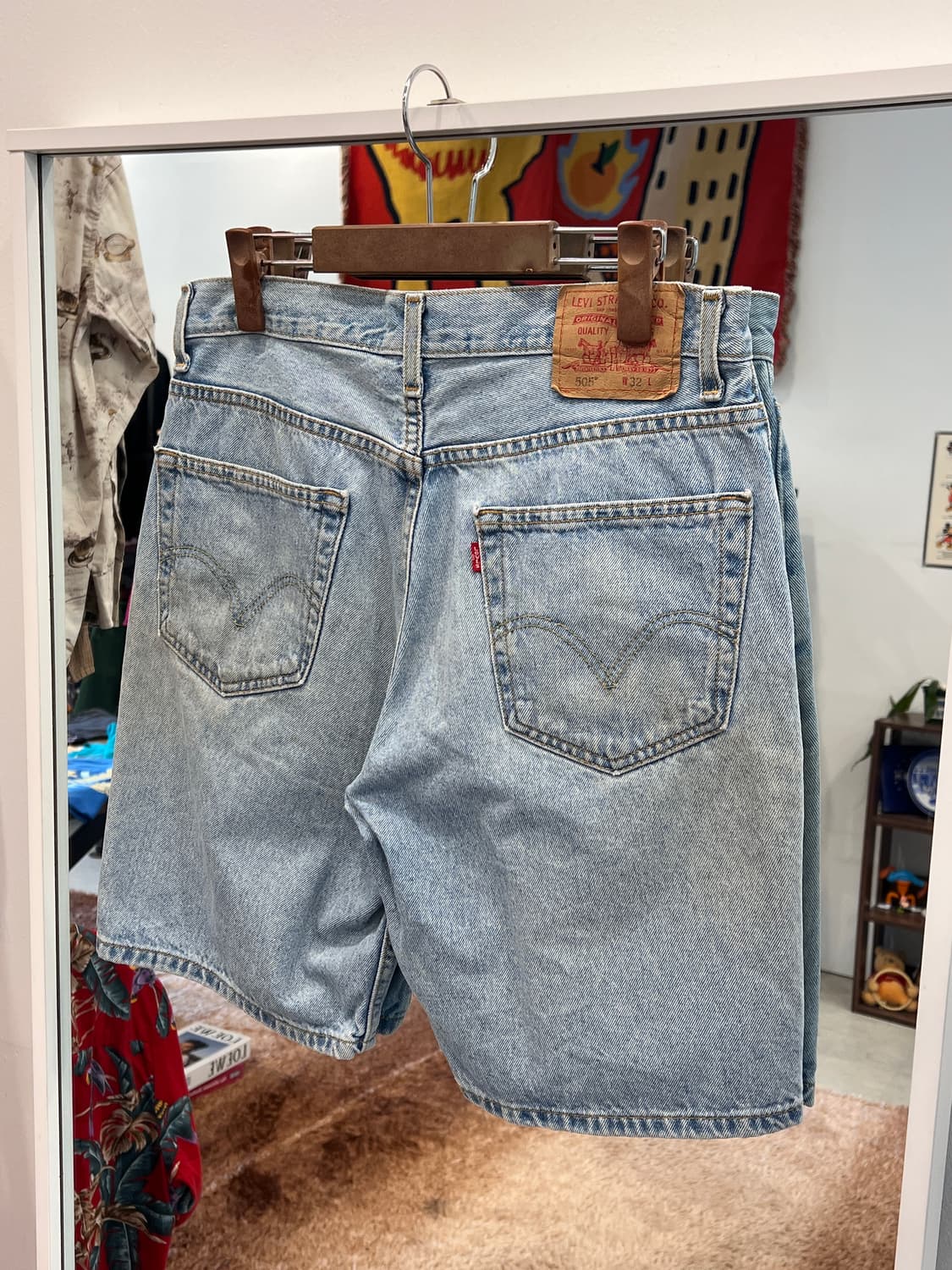 00s Levis 리바이스 505 빈티지 데님 쇼츠 팬츠 (31-32) 상품이미지5