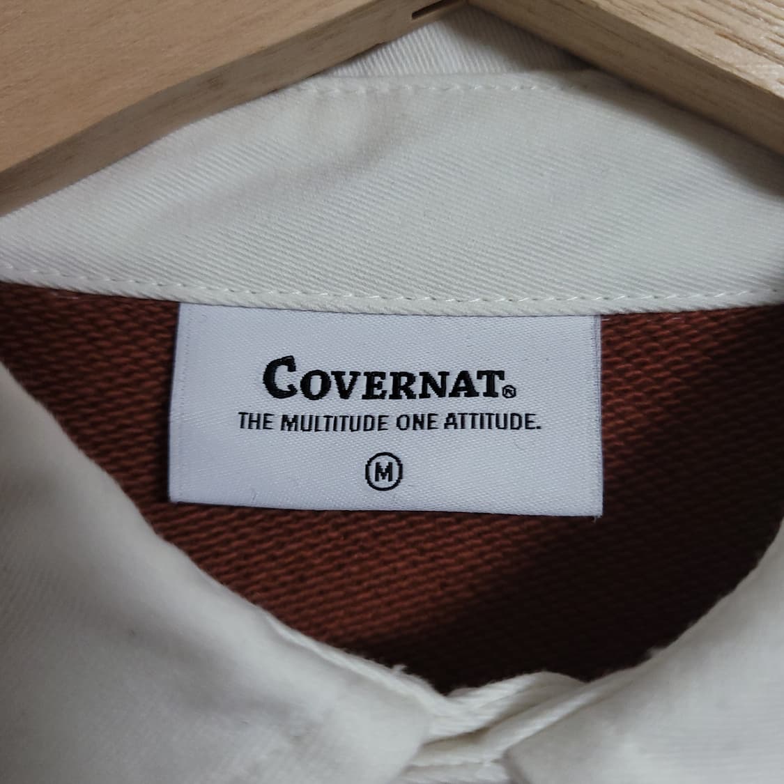 (M) COVERNAT 커버낫 카라넥 포켓 맨투맨 브라운 상품이미지2