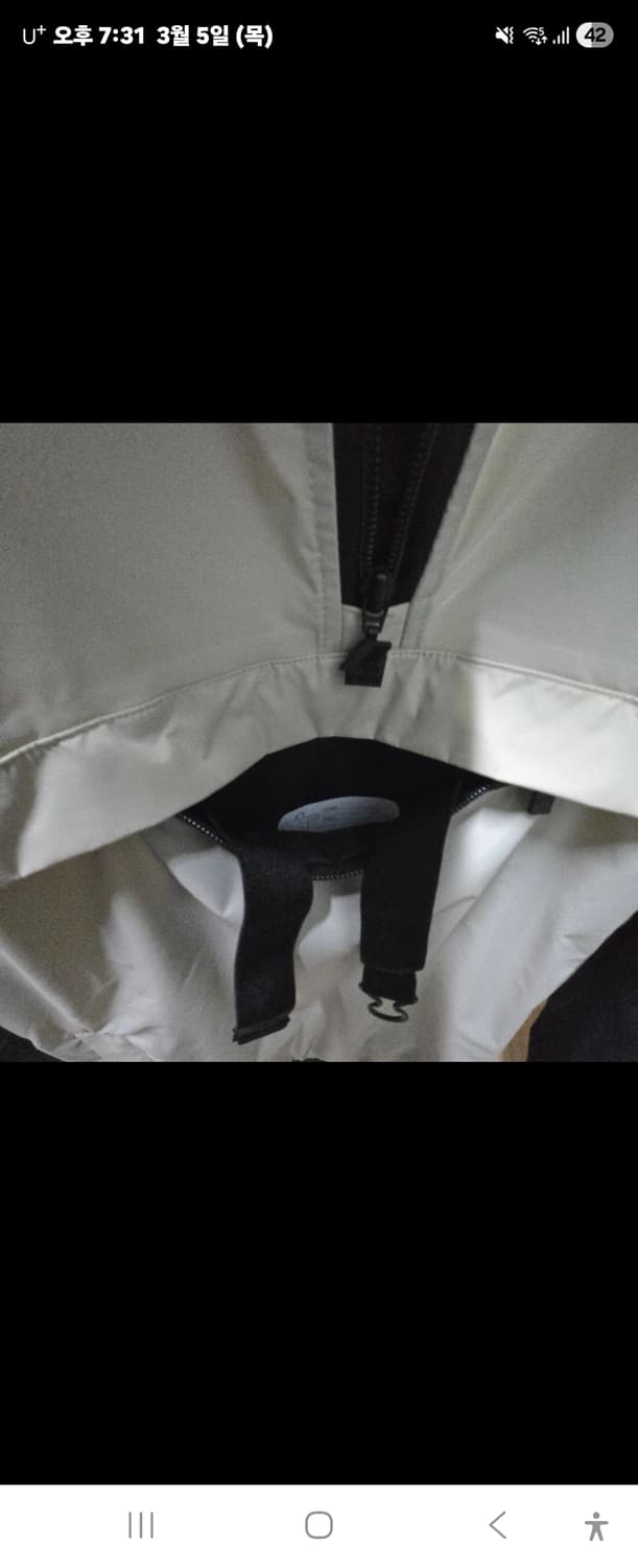 새상품 꼼데가르송 플레이 K-WAY 콜라보 아노락 XS 반집업 상품이미지2