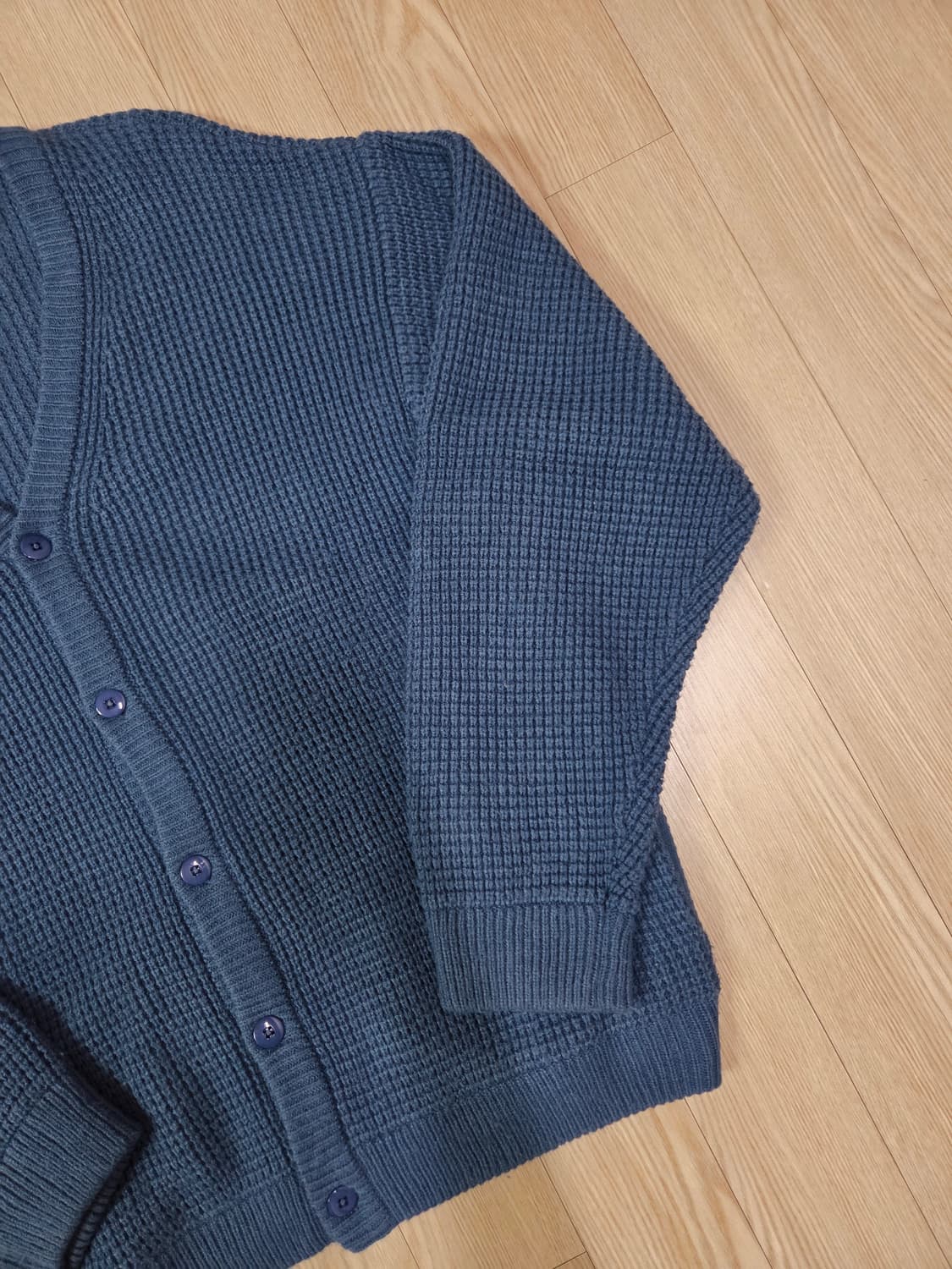 SKOOKUM SHIPS 파스텔 블루 짜임 카디건 상품이미지5