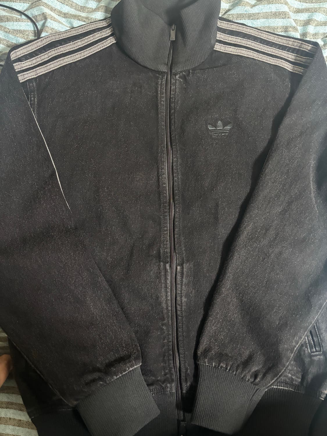 아디다스 아디컬러 데님 파이어버드 트랙탑 트루 블랙 데님 - KR 상품이미지2