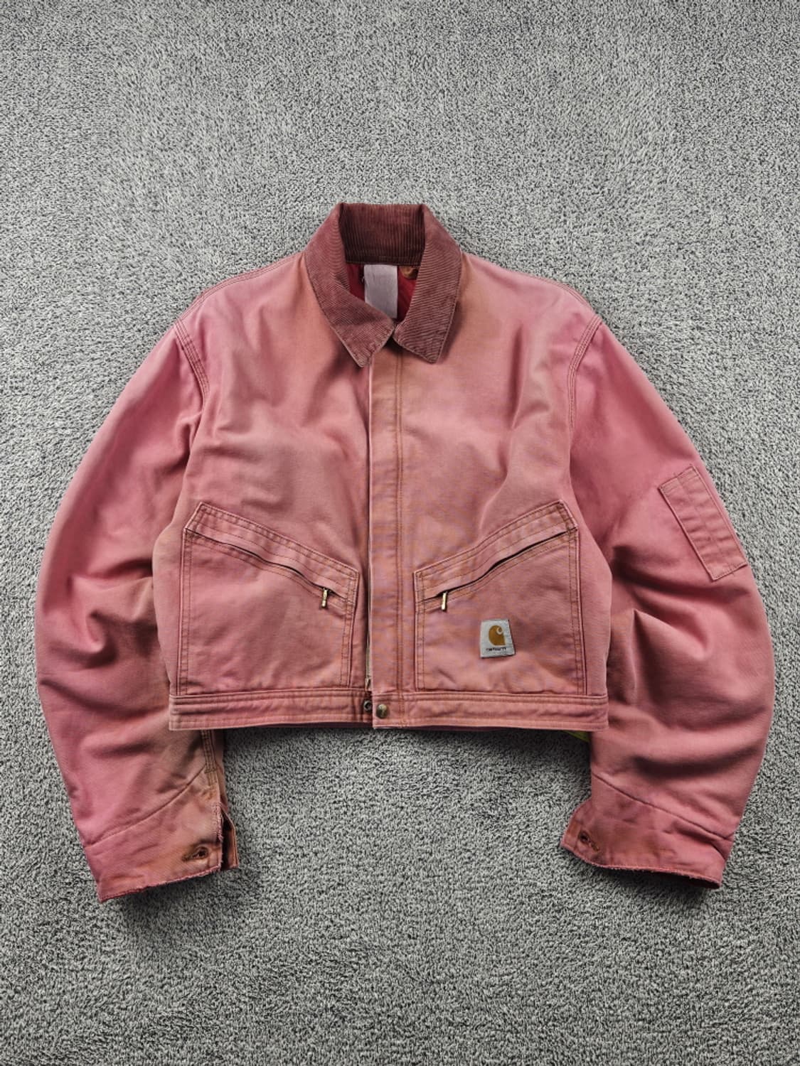 칼하트 커버올 핑크다잉 크롭 커스텀 자켓 ( L 추정 ) / 10608 상품이미지1