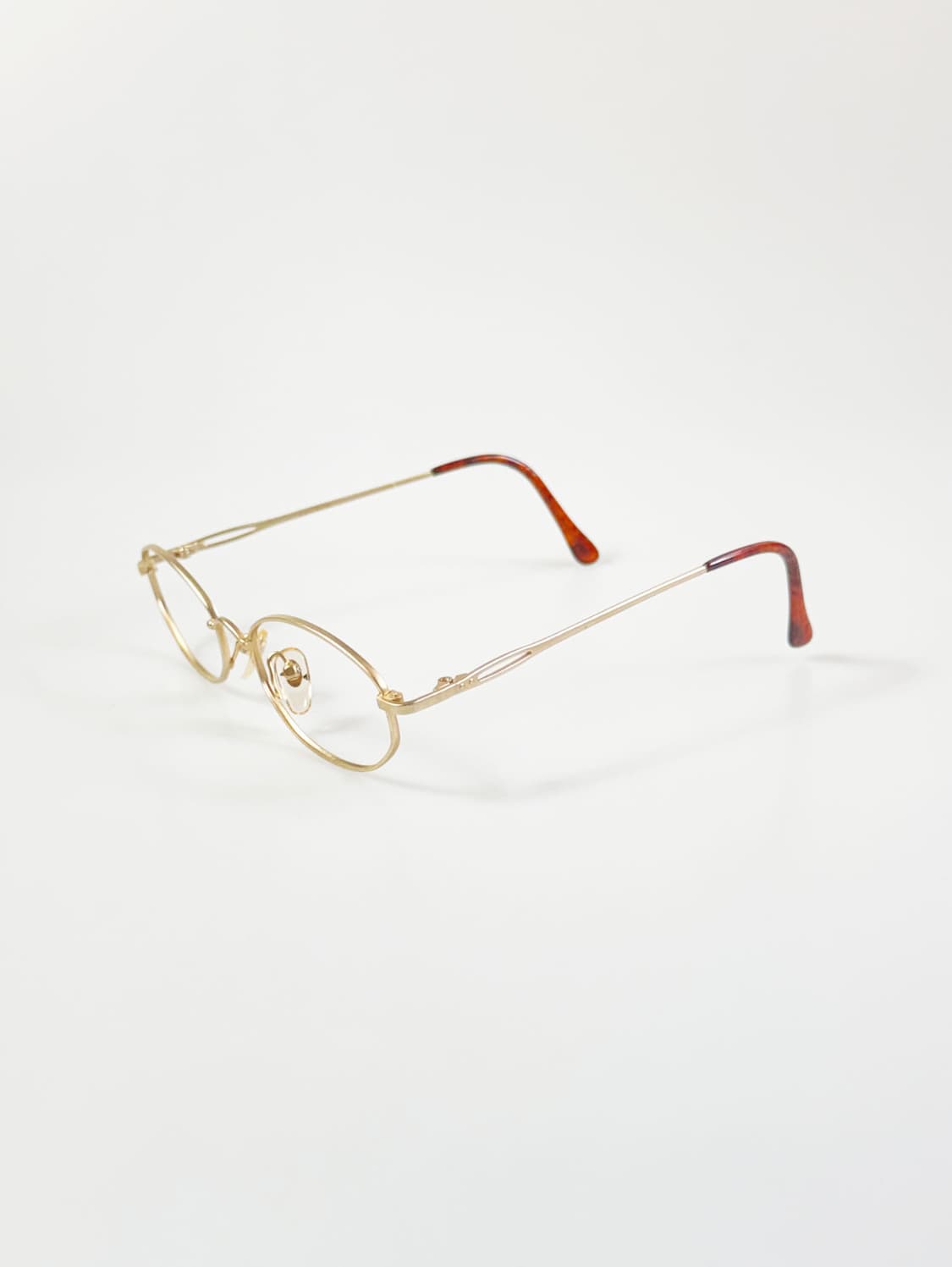 90s OTIC 골드 슬림 오벌 메탈 프레임 빈티지 안경 상품이미지3