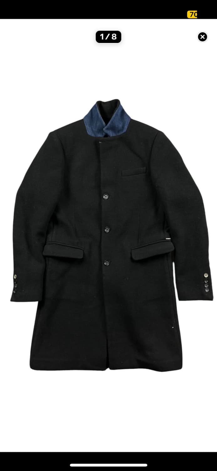 Diesel 스탠드 카라 울혼방 코트 상품이미지2