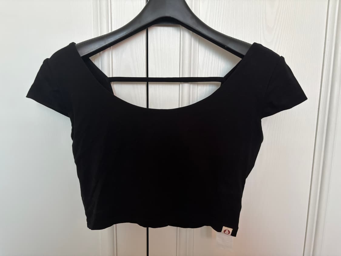 부디무드라 크롭 반팔 블랙 S 상품이미지1