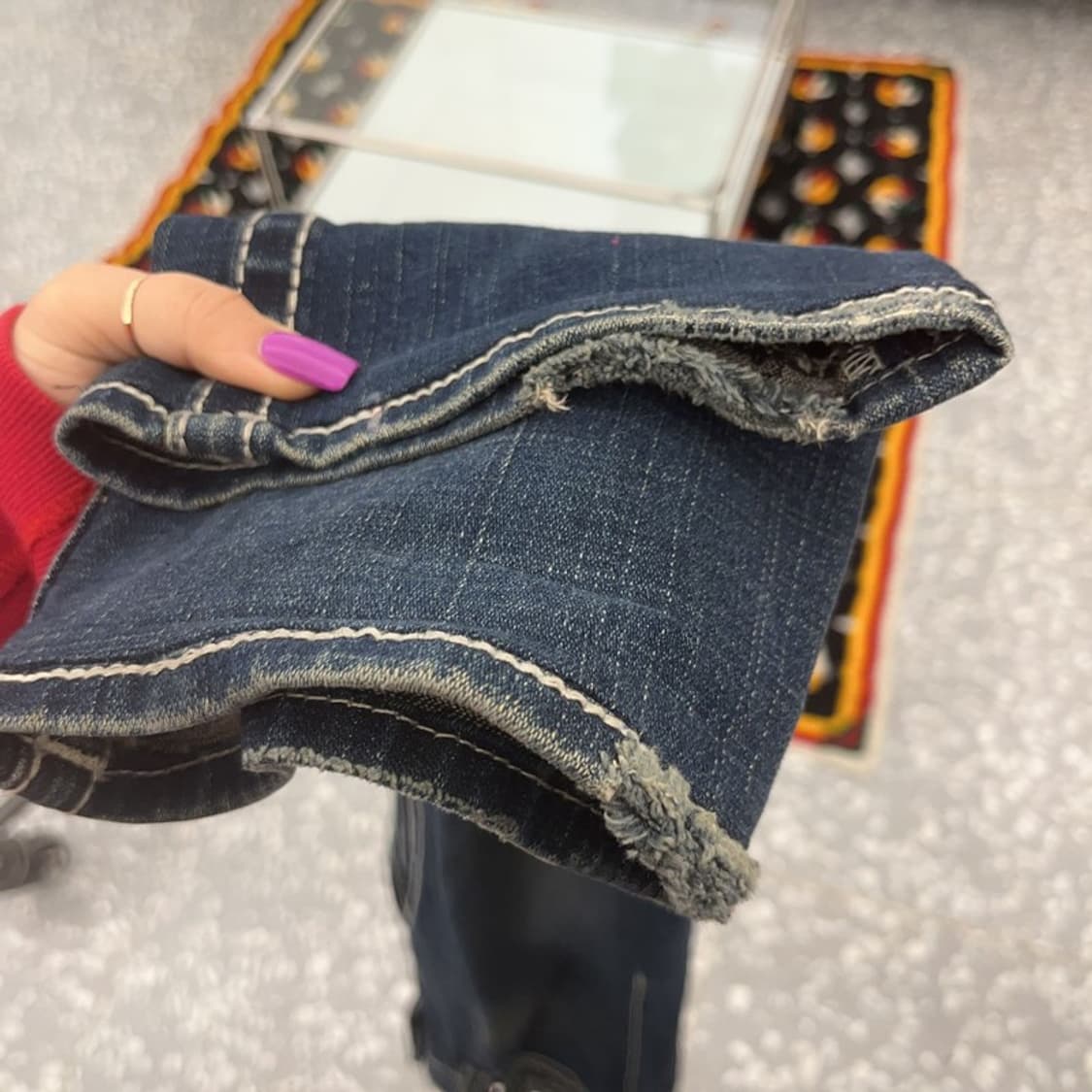 트루릴리젼 디스코빌리빅티 로우라이즈 데님 청바지 28인치 C07348 상품이미지8