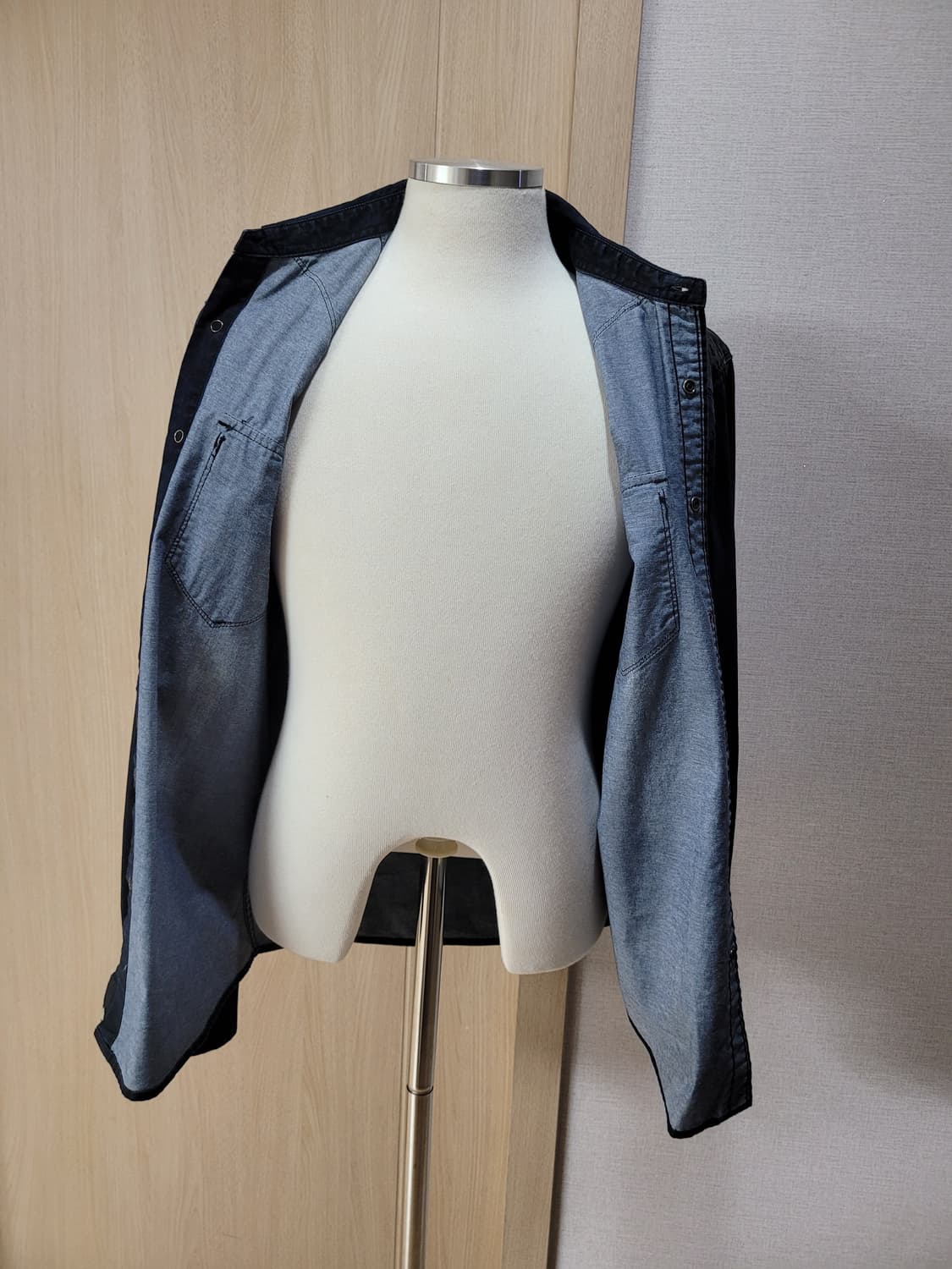 지오다노 Giordano 남자 데님 셔츠 L 다크네이비 상품이미지7