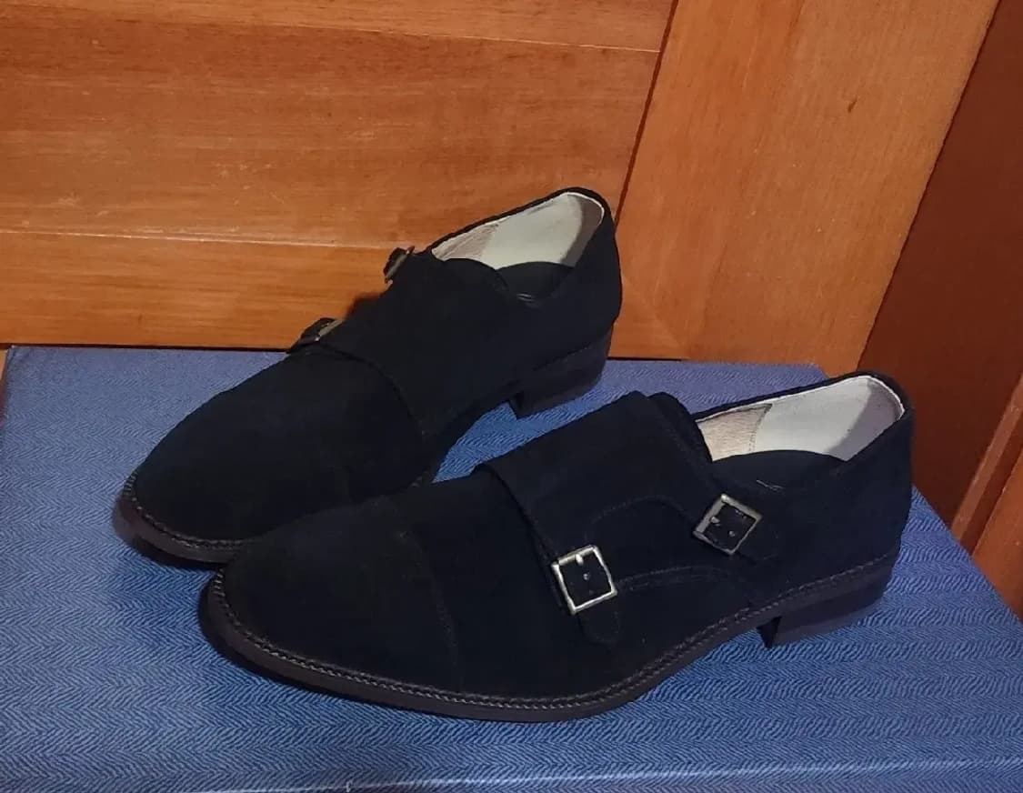 로맨틱무브 새상품 280 천연 가죽 세무 로퍼 구두 상품이미지2