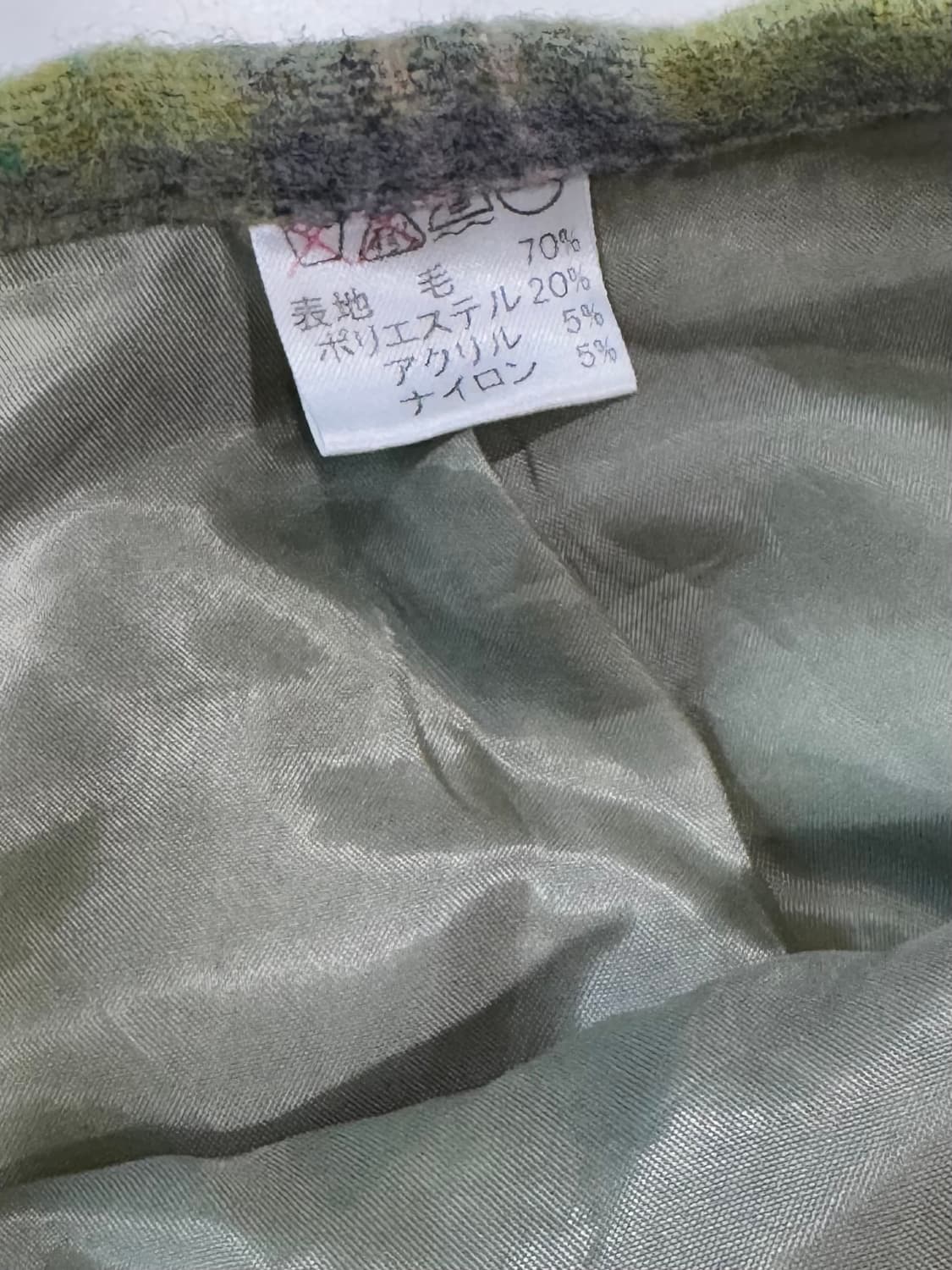 gaminerie 빈티지 체크 울 미디 스커트 상품이미지5