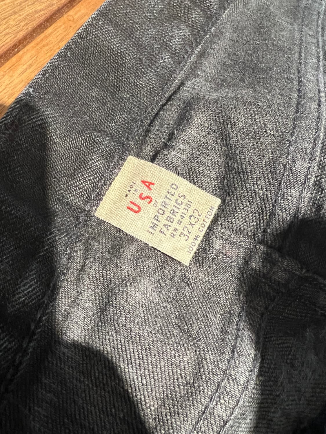 RRL 블랙 셀비지 슬림핏 데님 팬츠 상품이미지9