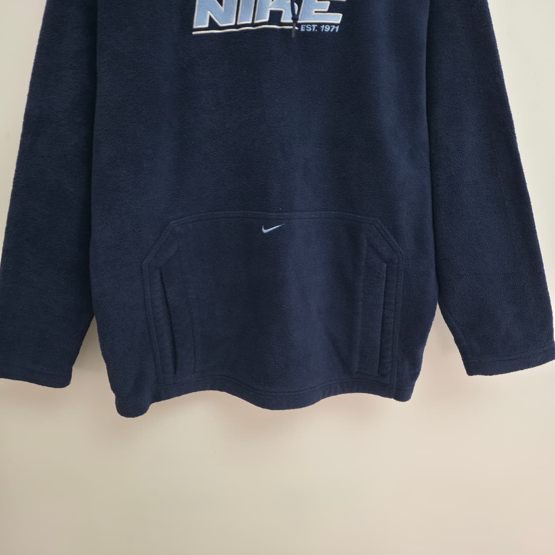 [L] 00's 나이키 네이비 플리스 후드티 상품이미지3