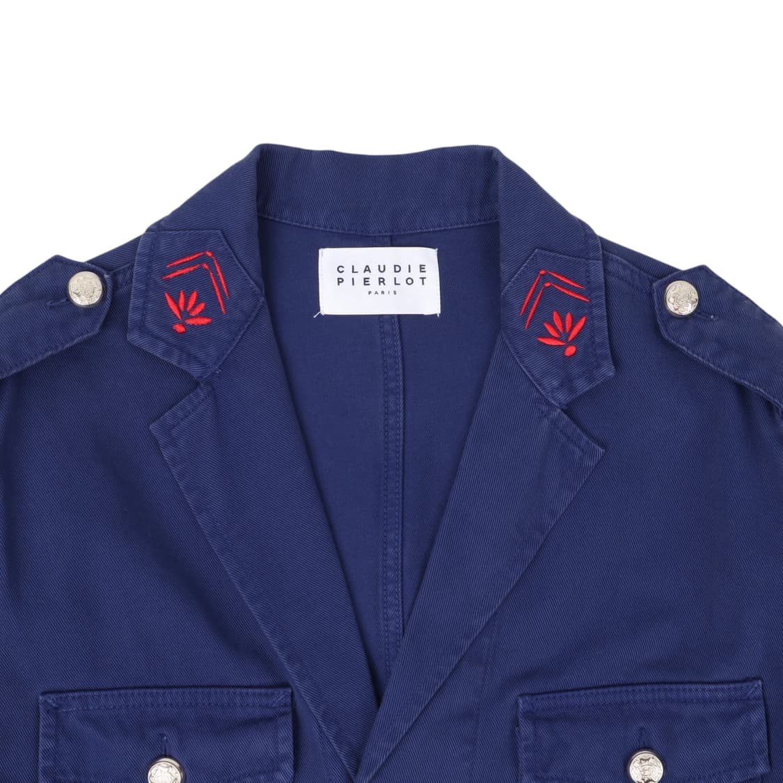 Claudie pierlot 실버버튼 크롭 코튼 자켓 상품이미지2