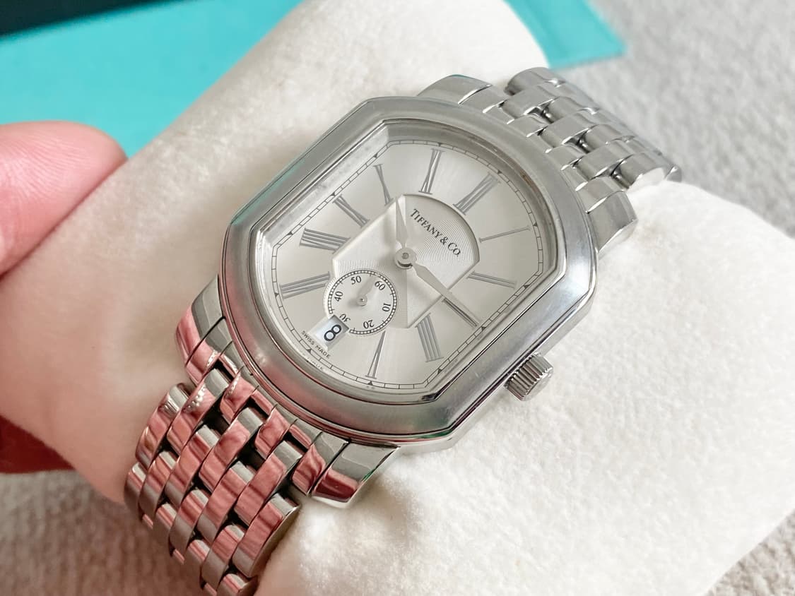 티파니 마크 쿠페 세컨 핸즈 스틸 남성용 쿼츠 라지 상품이미지7